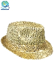 CAPPELLO PAILLETTES ORO
